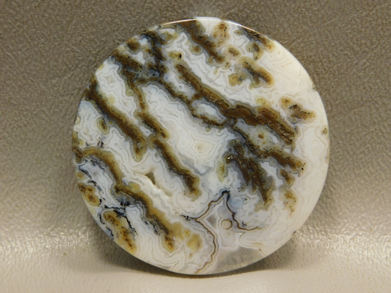 Graveyard Plume Agate 45 mm Round Jewelry Stone Cabochon #18