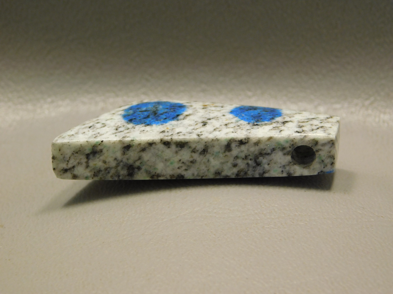 K2 Azurite Granite Stone Bead Pendant #4