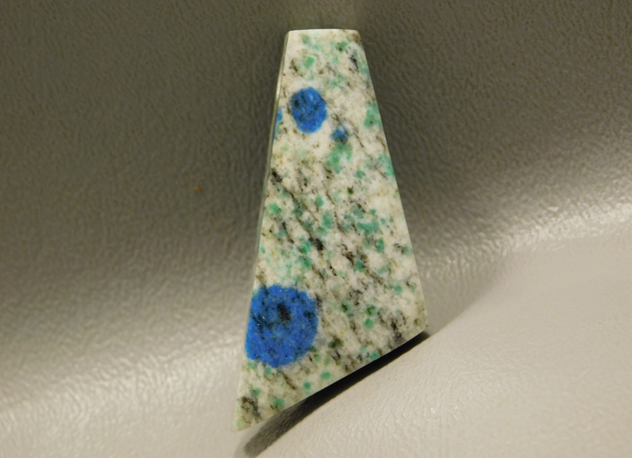 K2 Azurite Granite Stone Bead Pendant #7