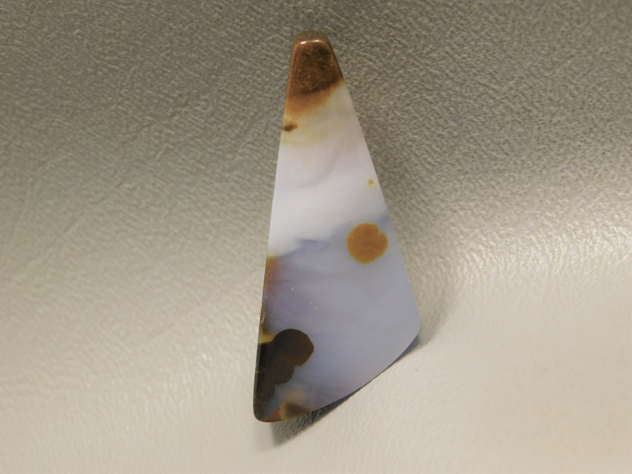 Blue Ice Agate Focal Point Stone Bead Pendant Semi Precious Gemstone 11