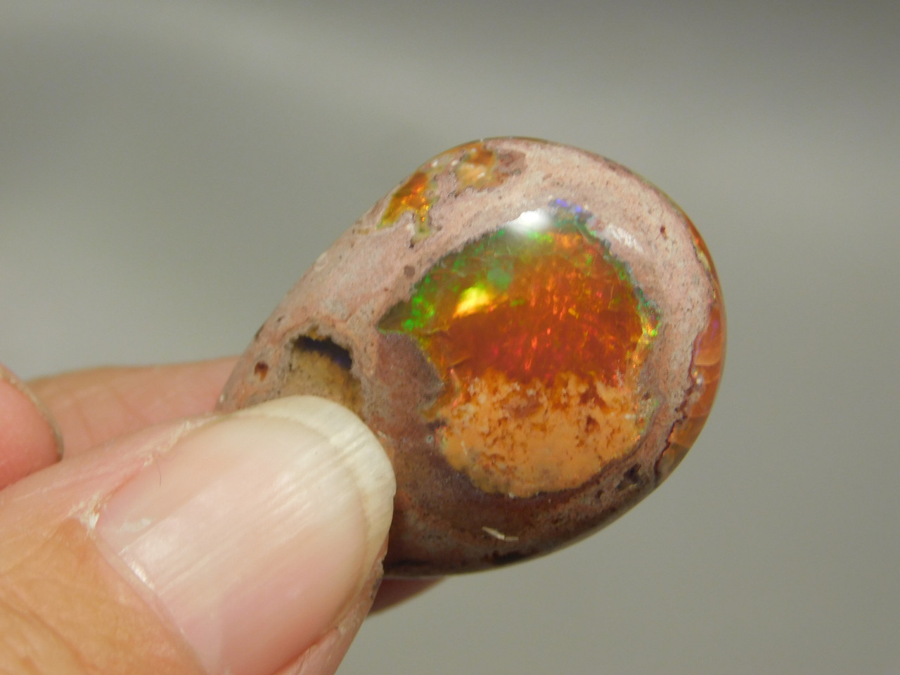 Mexican Fire Opal Cabochon Semi Precious Gemstone #2