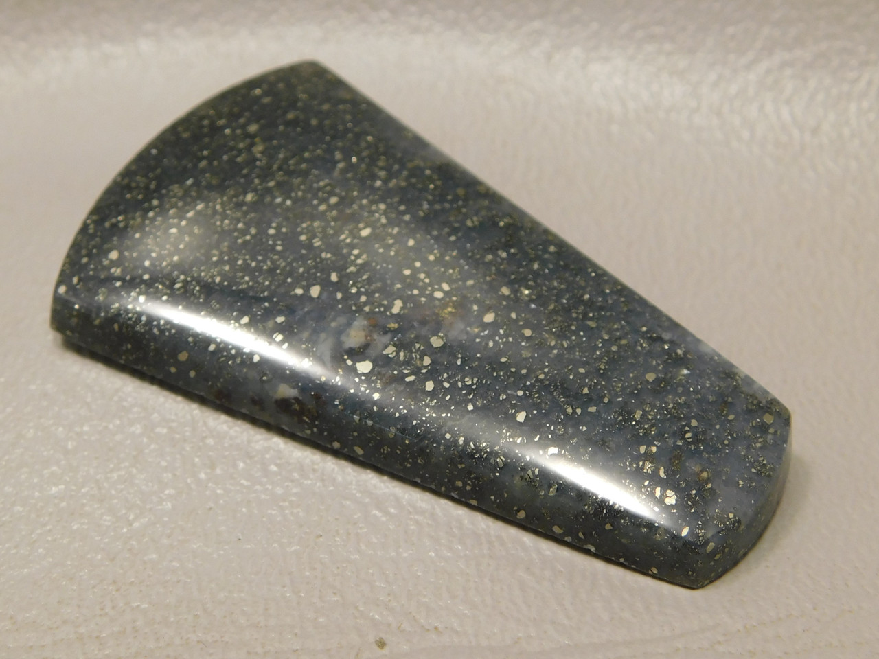 Sparkling Pyrite in Agate Cabochon Jewelry Making Supplies #5