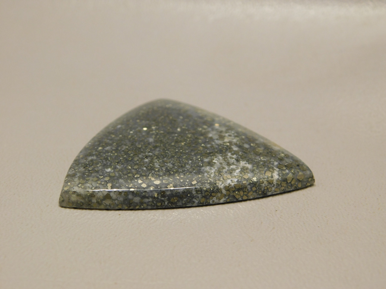 Pyrite Agate Semi Precious Gemstone Triangle Cabochon #10