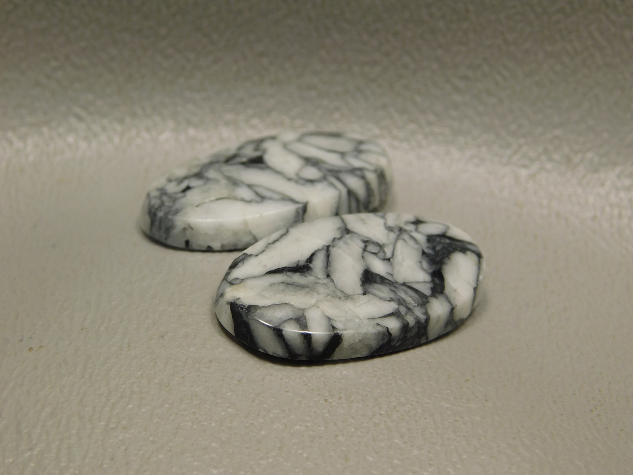 Pinolith or Pinolite Small Oval Matched Pair Stone Cabochons #3