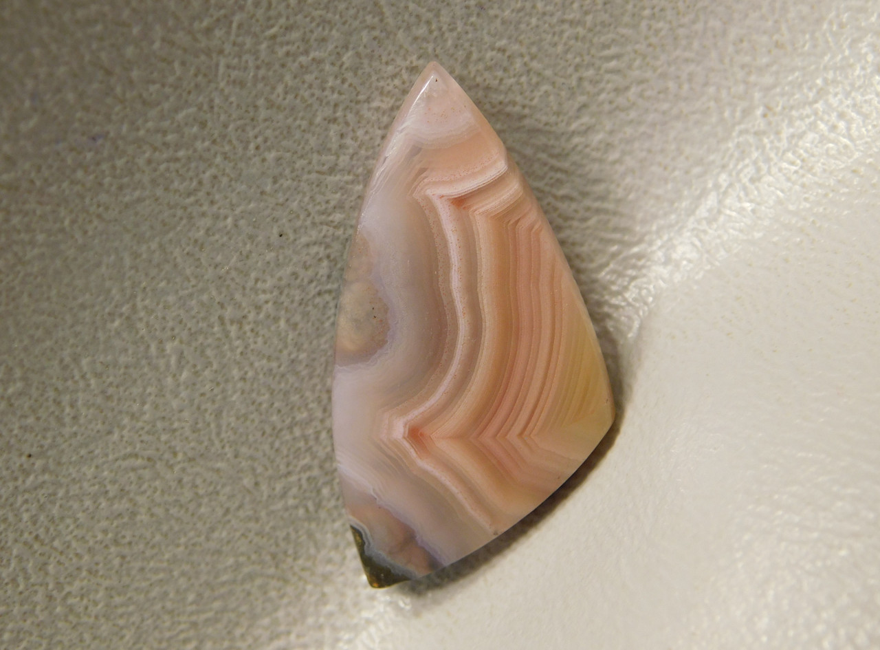 Coyamito Agate Triangle Banded Pink Gemstone Cabochon #21