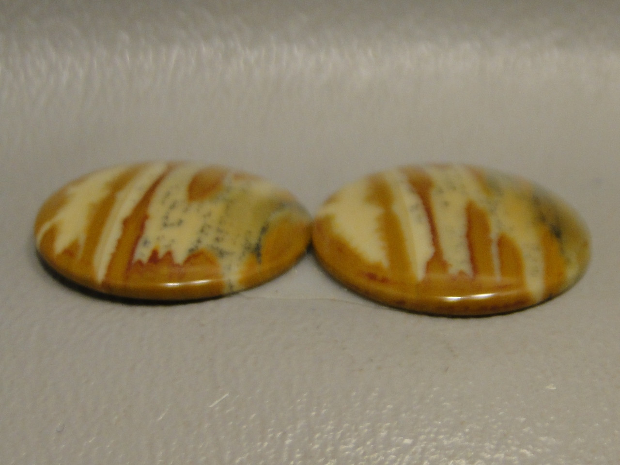 Owyhee Picture Jasper Designer Gemstone Matched Pair Cabochons #8