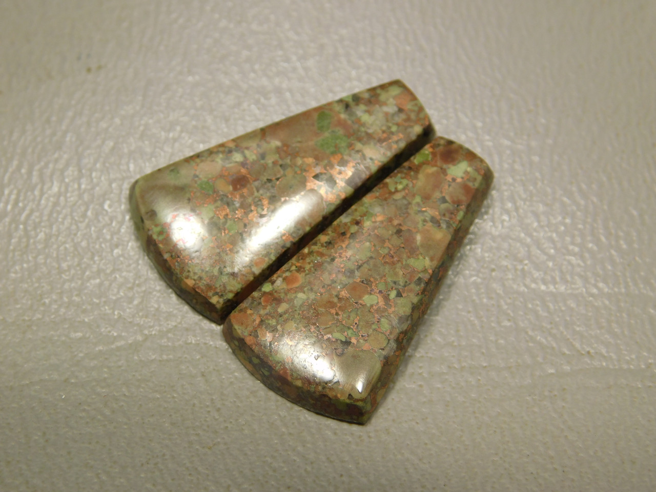 Copper Rose Semi Precious Gemstone Matched Pair Cabochons #8