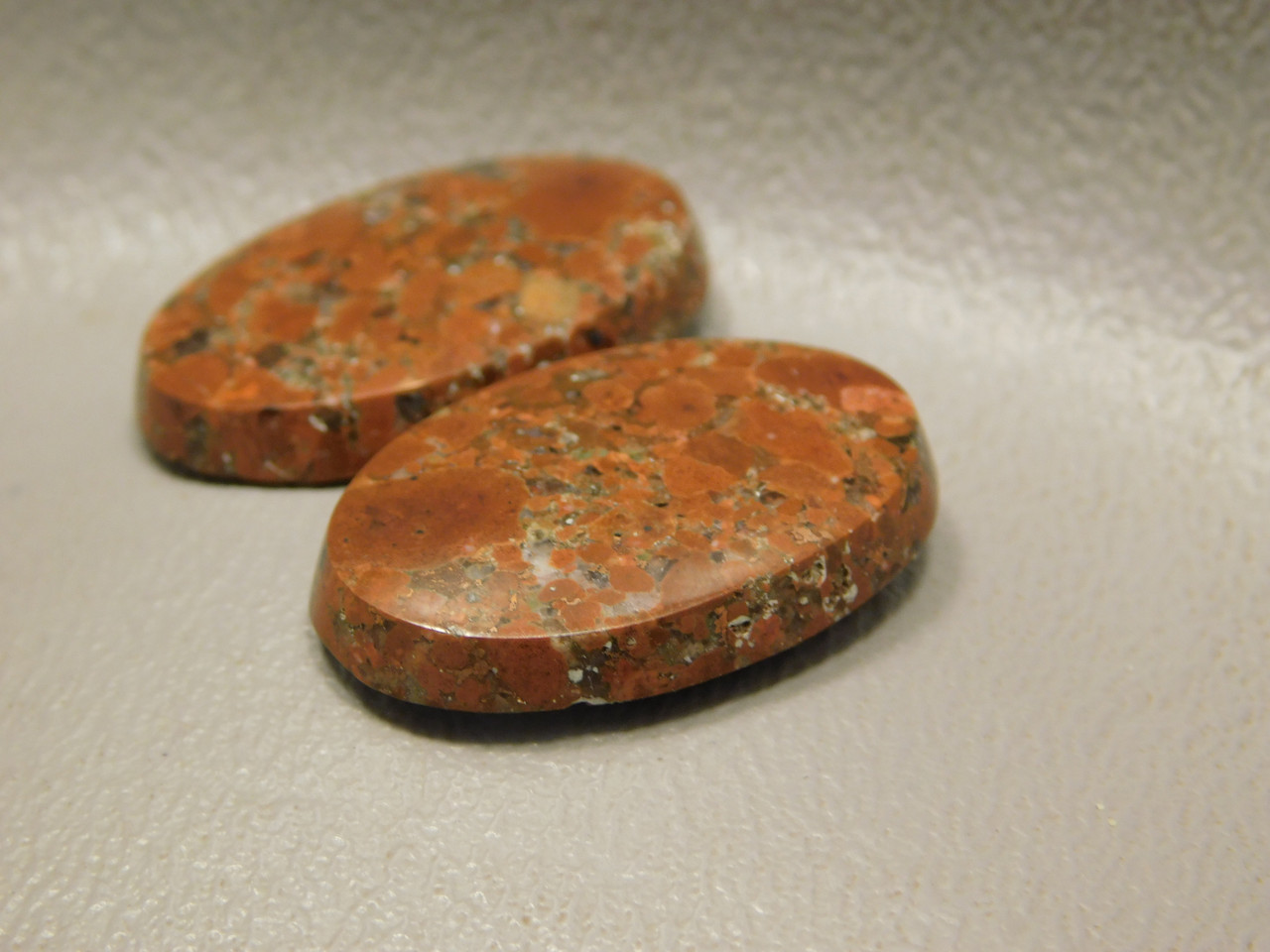 Copper Rose Kingston Conglomerate Matched Pair Cabochons Stones #1