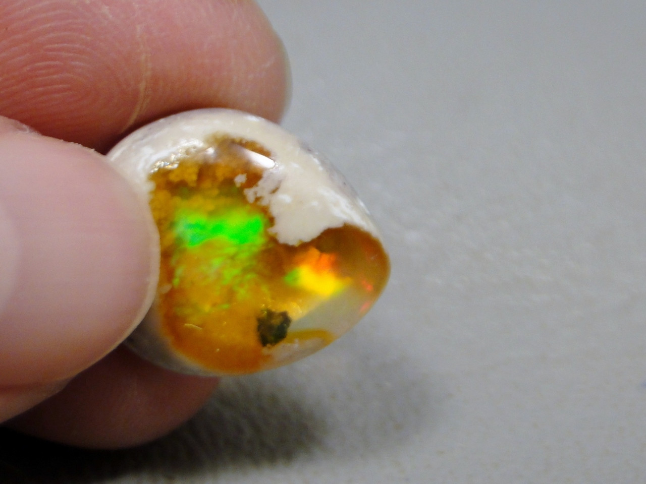 Mexican Fire Opal Cabochon Semi Precious Gemstone #19