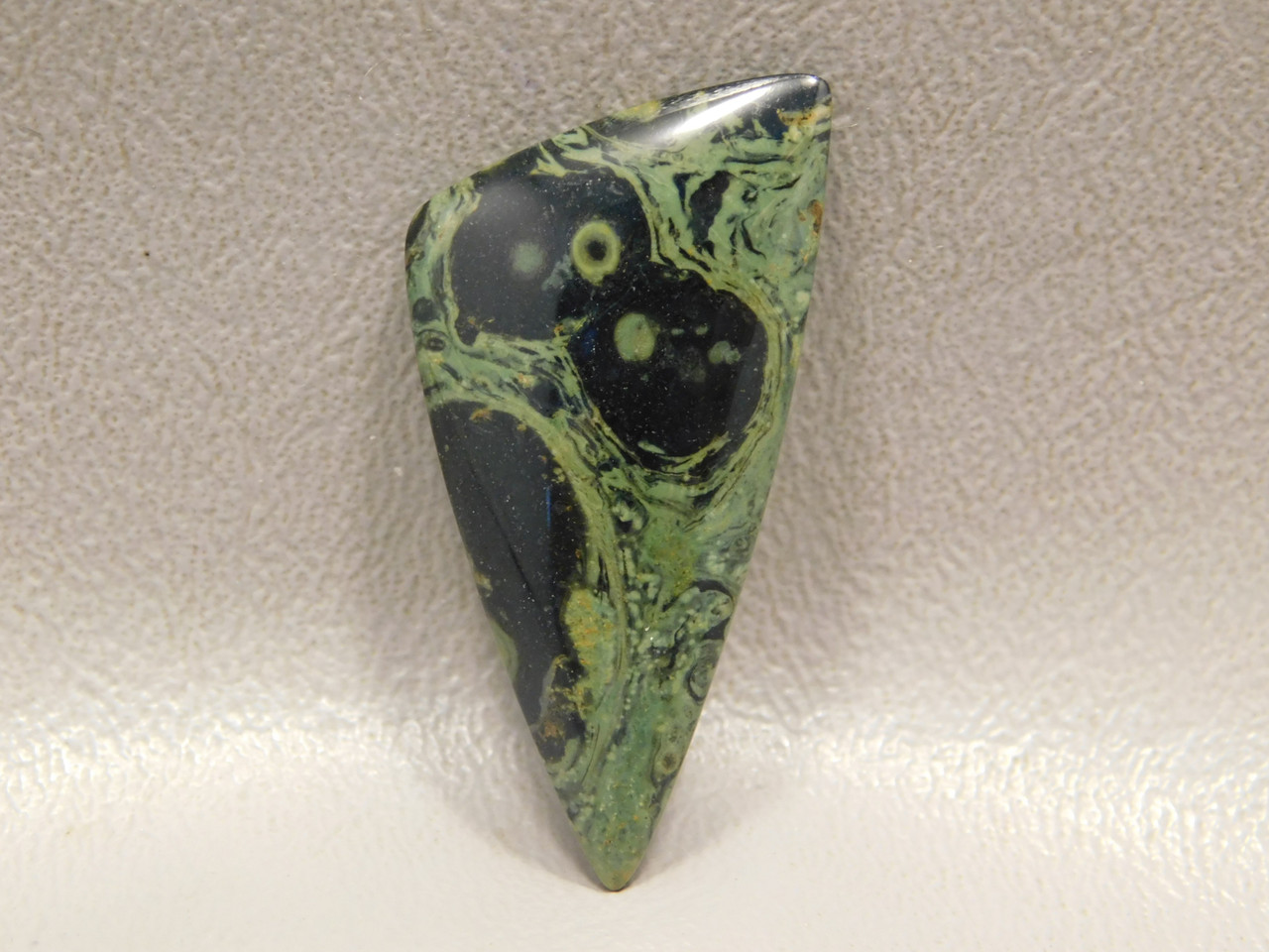 Cabochon Kabamba Jasper Triangle Shaped Green Stone #21