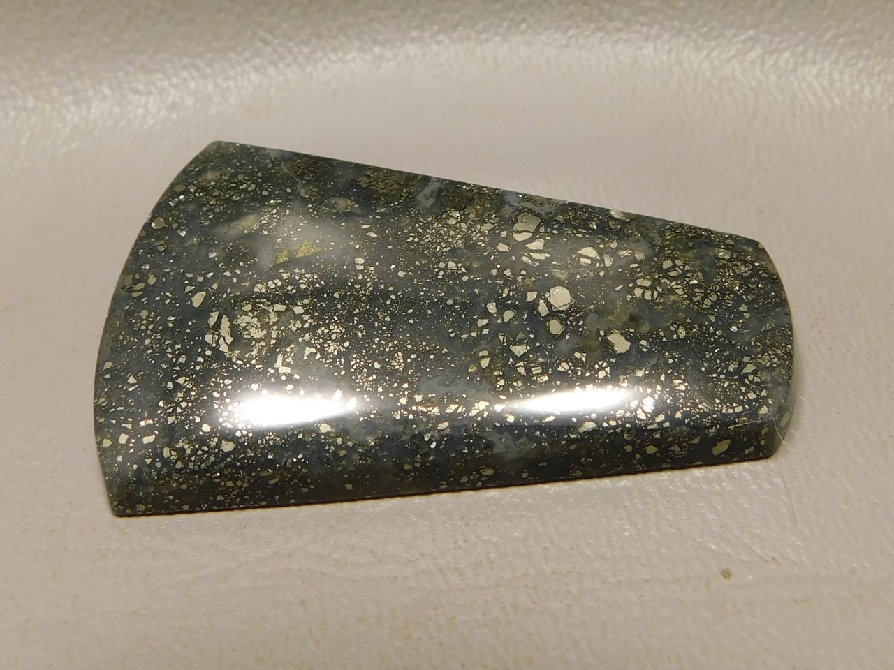 Pyrite in Agate Semi Precious Stone Jewelry Cabochon #22