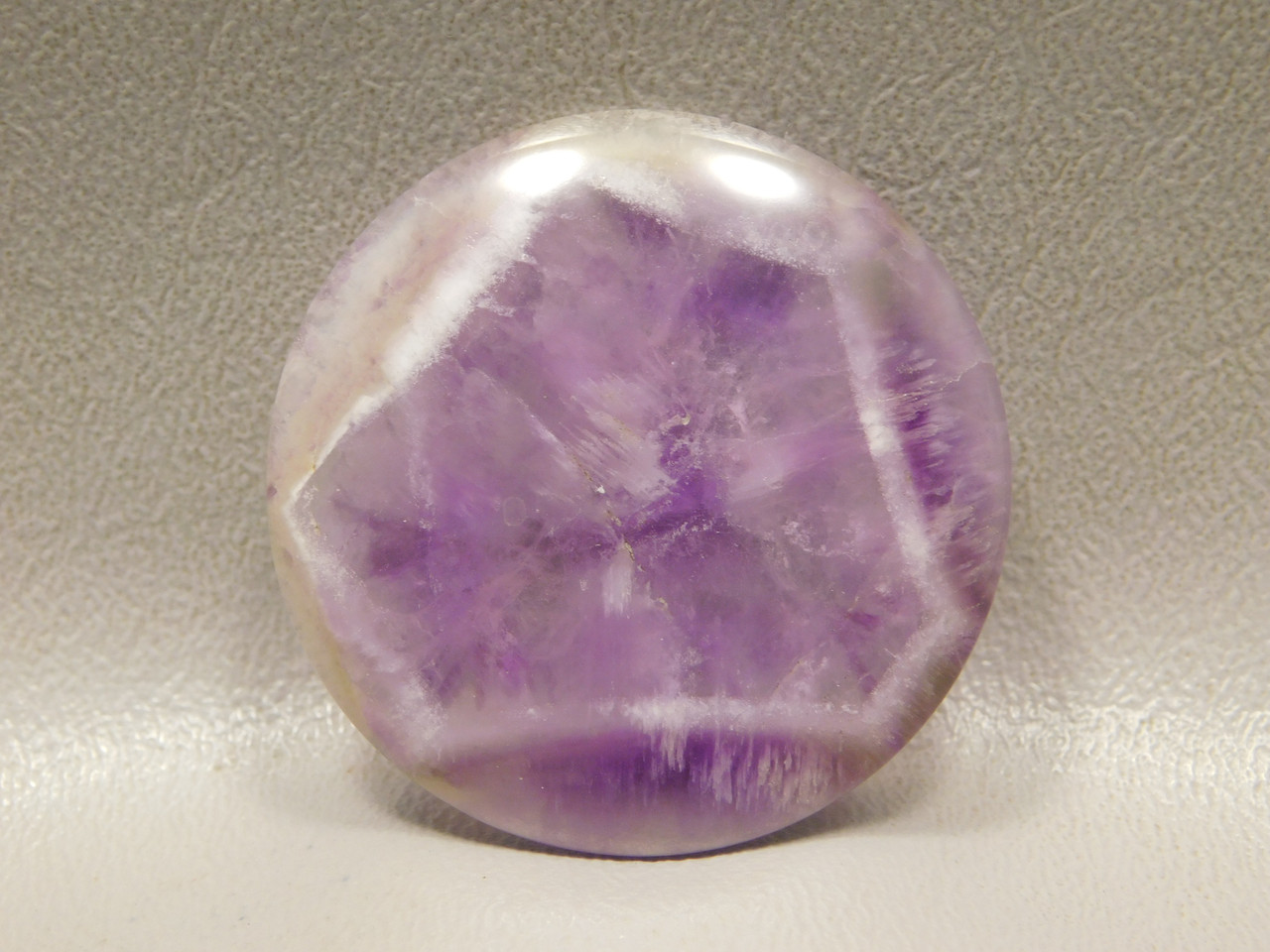 Chevron Amethyst Cabochon 40 mm Round Natural Purple Gemstone #3