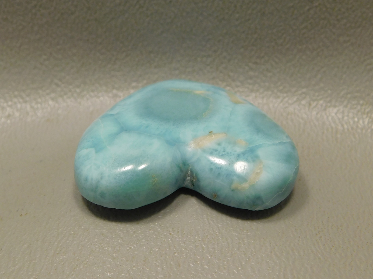 Larimar Heart Shaped Cabochon Loose Stone Wirewrapping Supplies #5