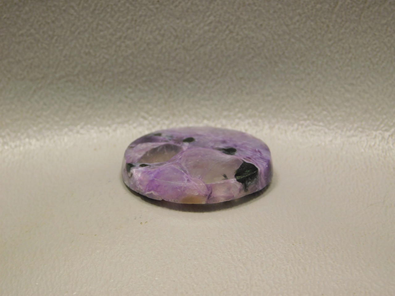 Purple Cabochon Charoite 26 mm Round Stone Wirewrap  #17