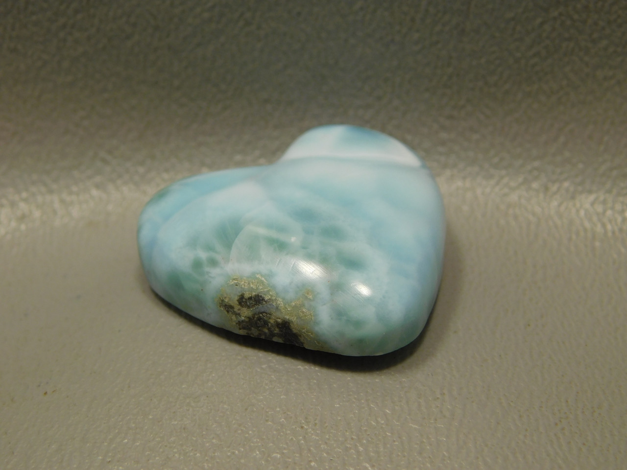 Heart Cabochon Sea Blue Stone Larimar #2