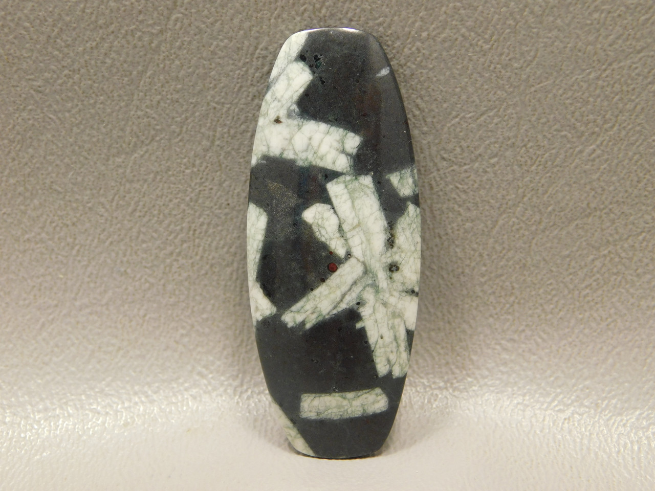 Chinese Writing Rock Cabochon Barrel Shape Gemstone #9