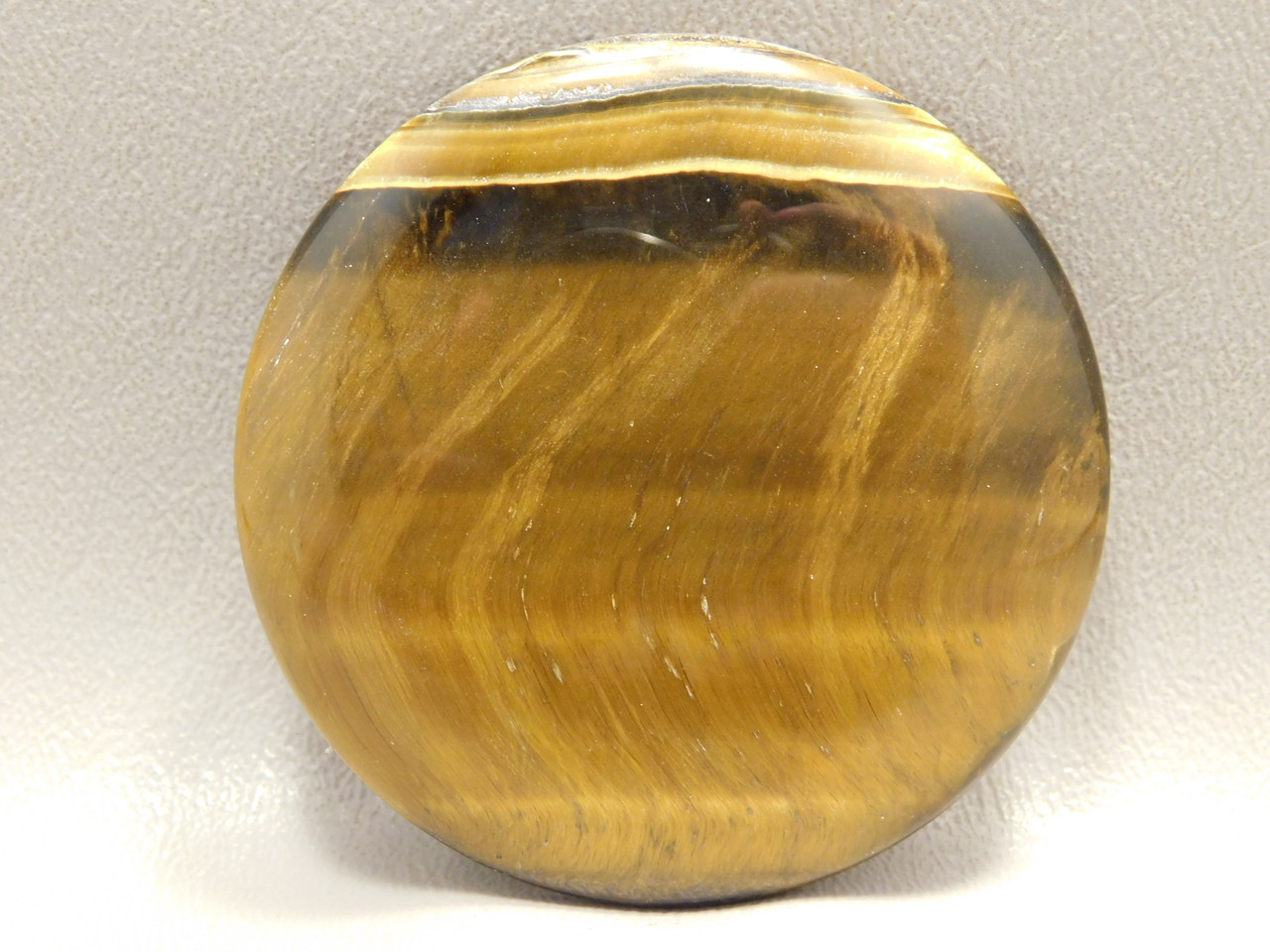 Large Round 58.5 mm Tiger Eye Tigereye Tiger's Eye Cabochon #1