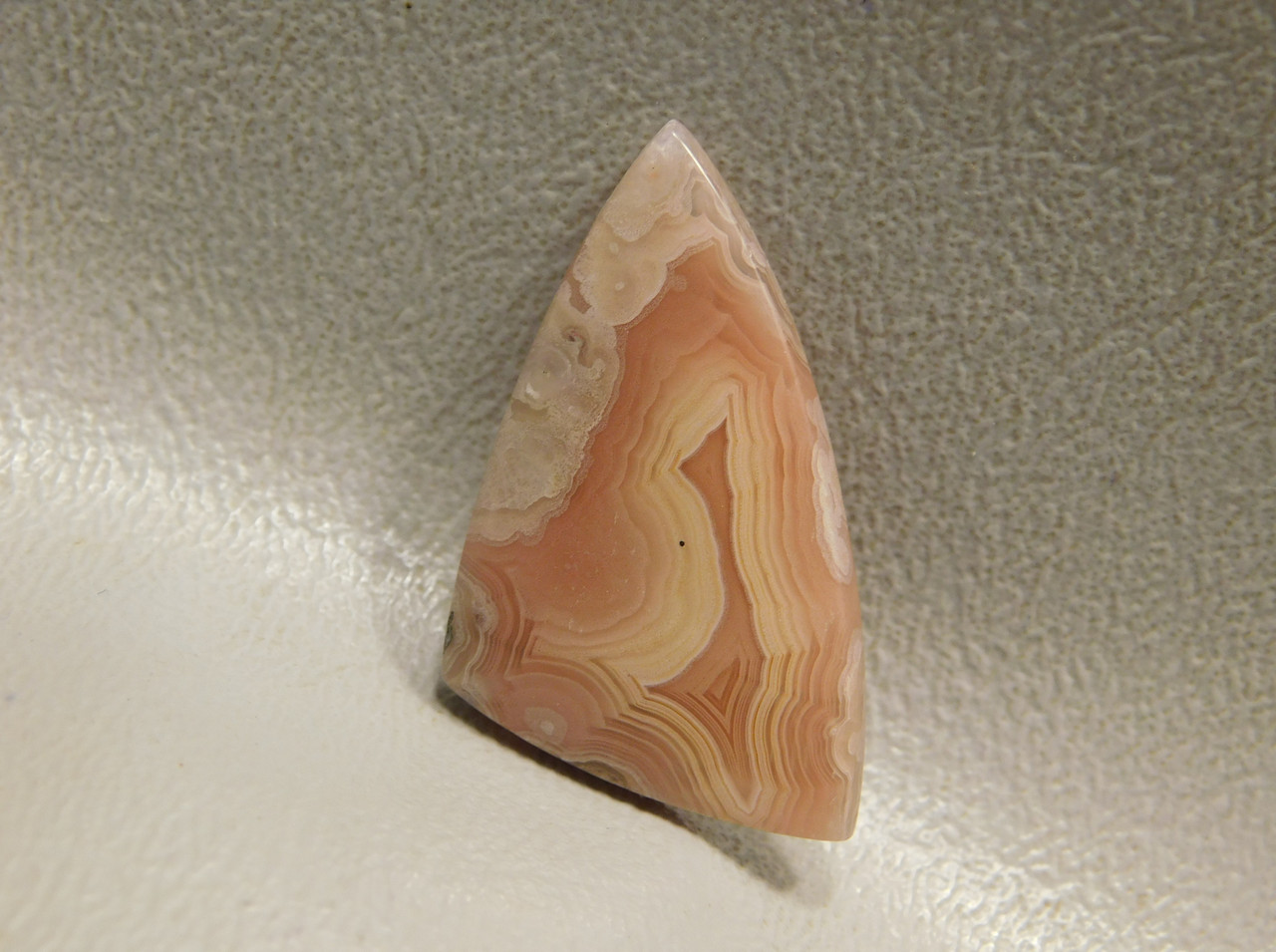 Coyamito Pink Banded Agate Gemstone Triangle Cabochon #1