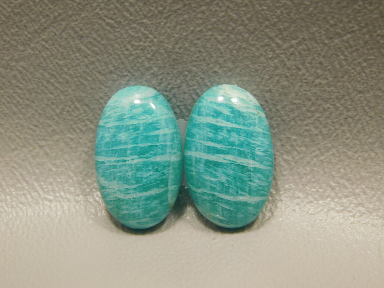 Amazonite Matched Pair Cabochons Matched Pair Shimmery Green #5