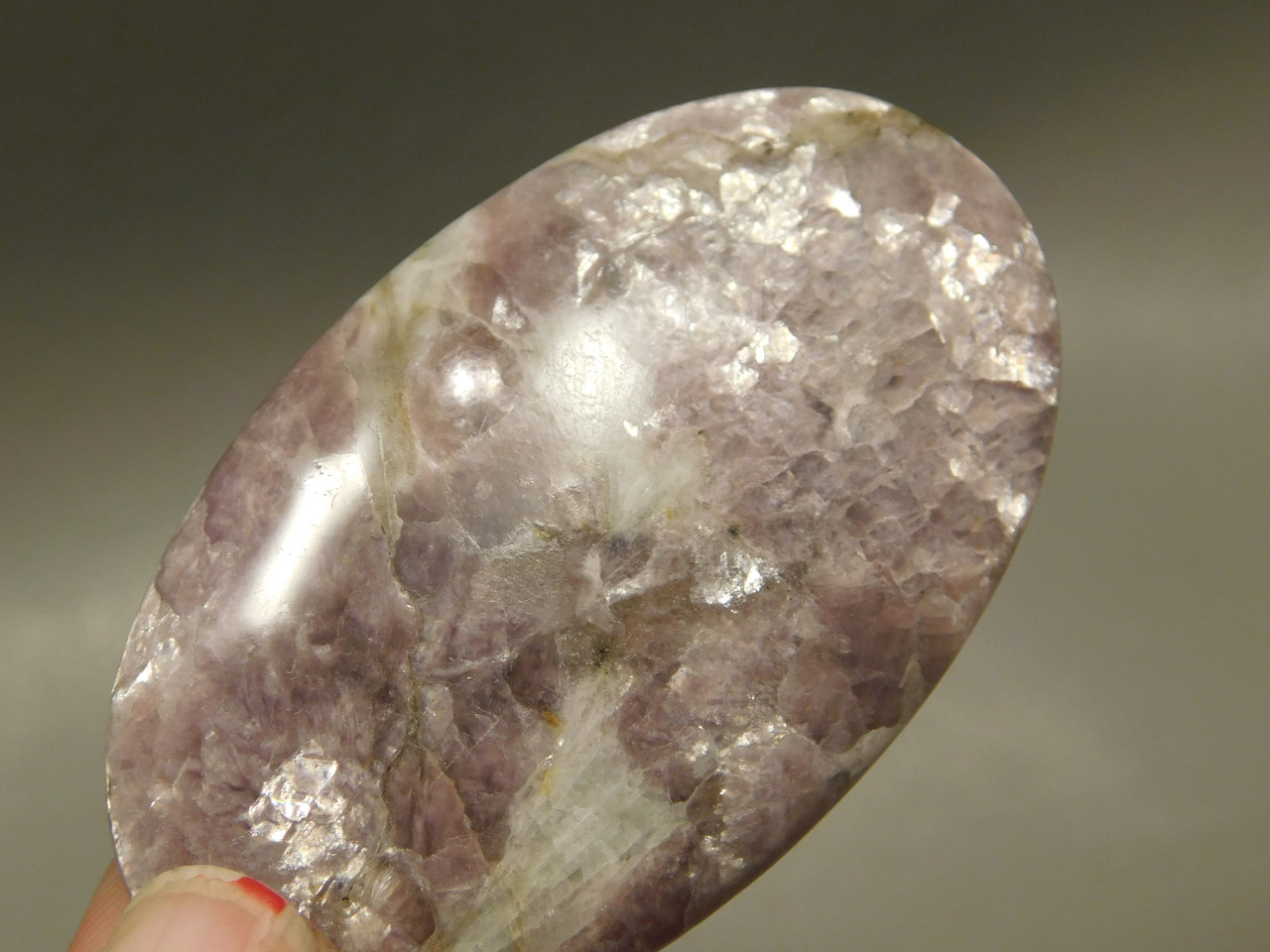 Purple Lepidolite Stone Designer Cabochon for Jewelry #12