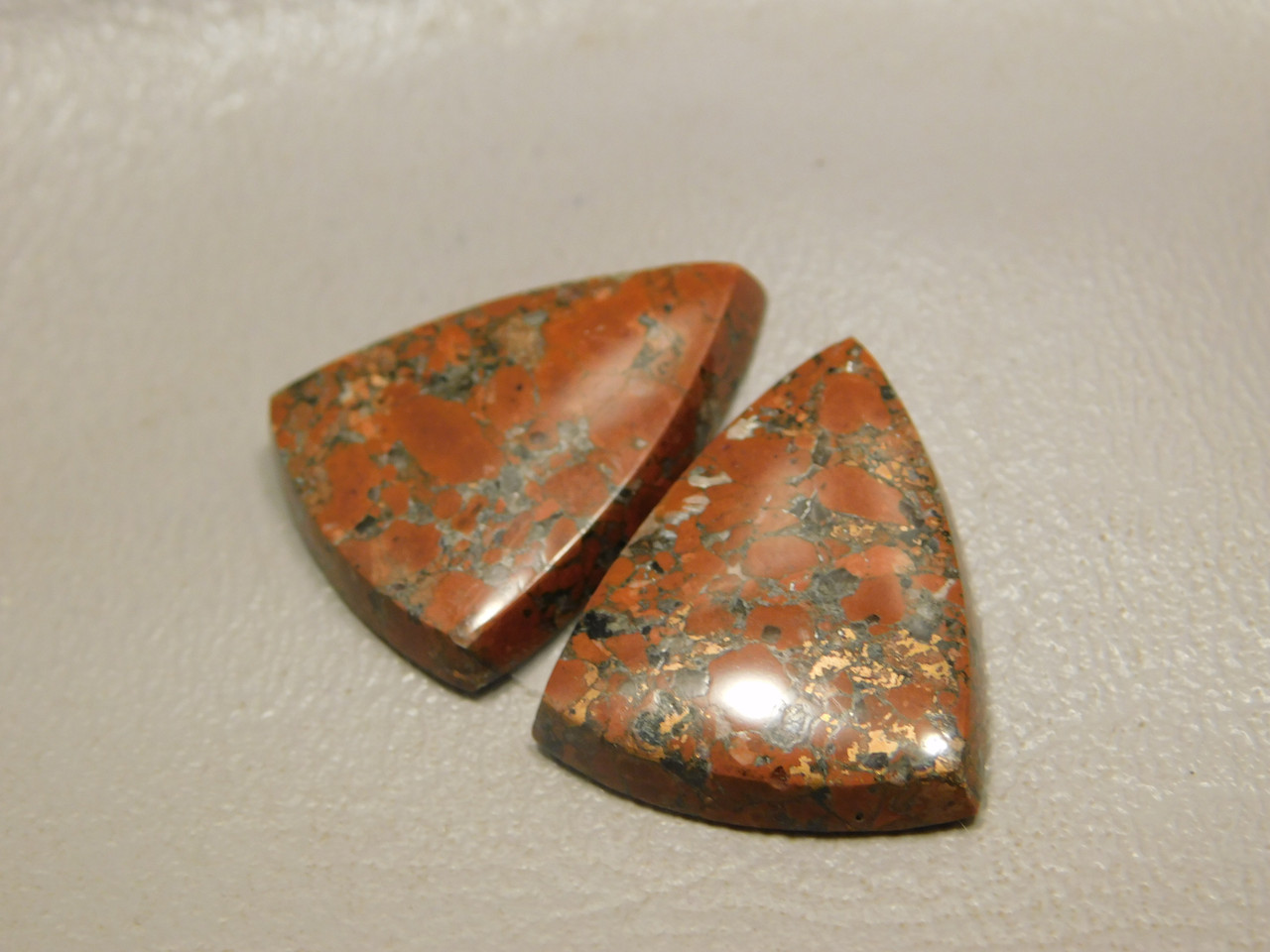 Kingston Ore Native Copper Rose Matched Pairs Cabochons #2