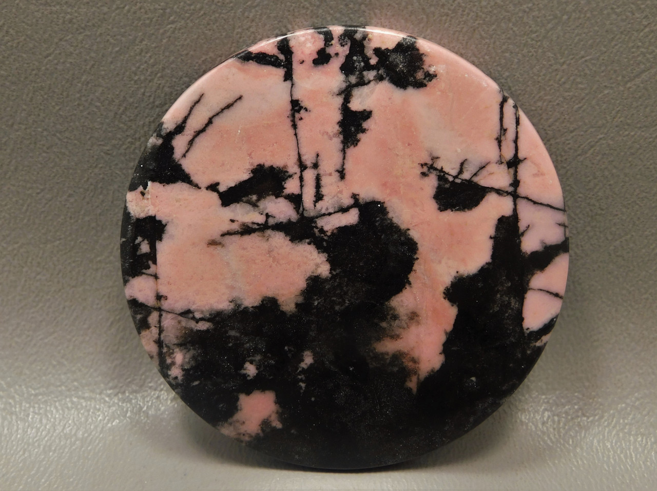 Large Collector Cabochon Rhodonite Pink 65 mm Round Australia #xl2