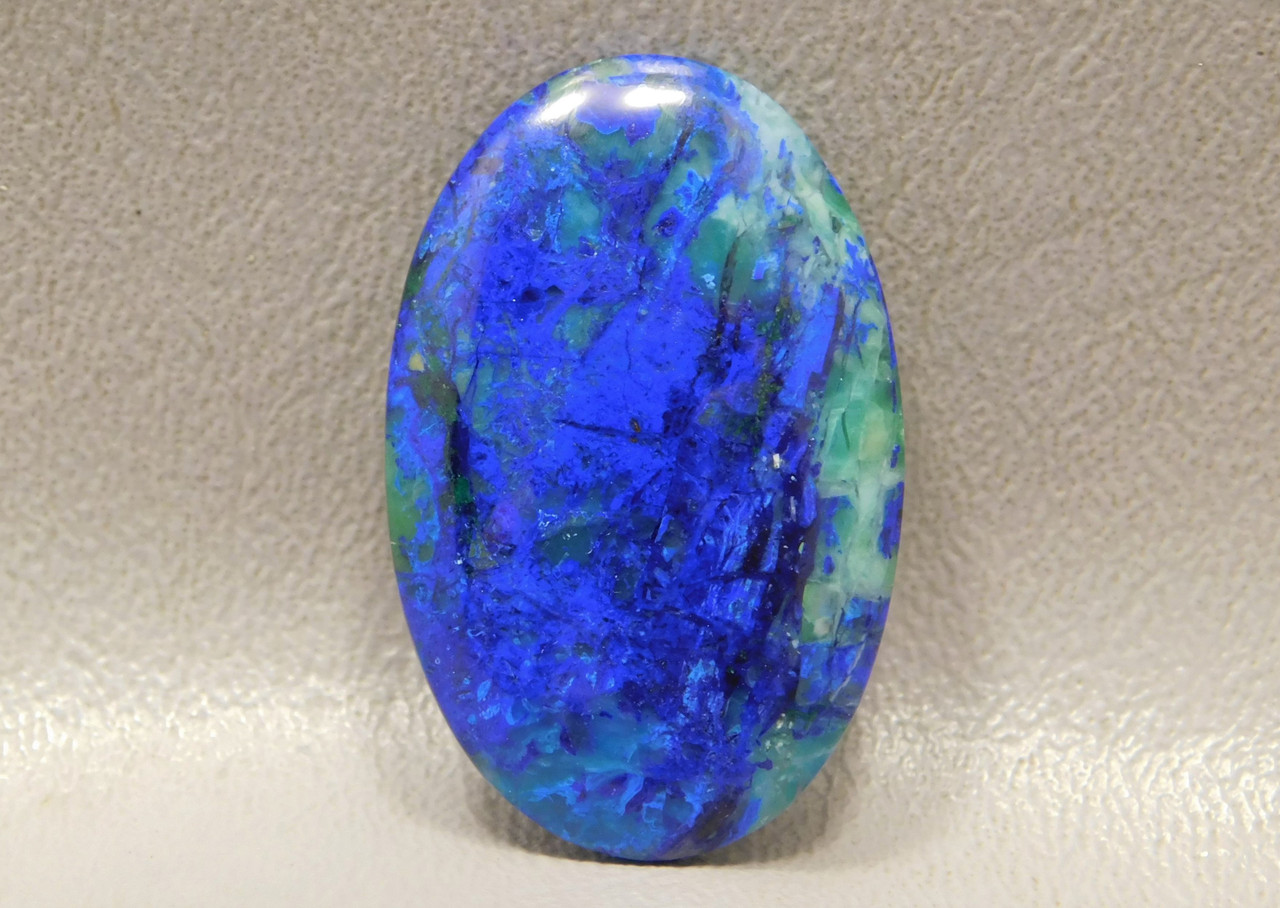 Cabochon Blue Azurite Green Malachite Semiprecious Stone #6