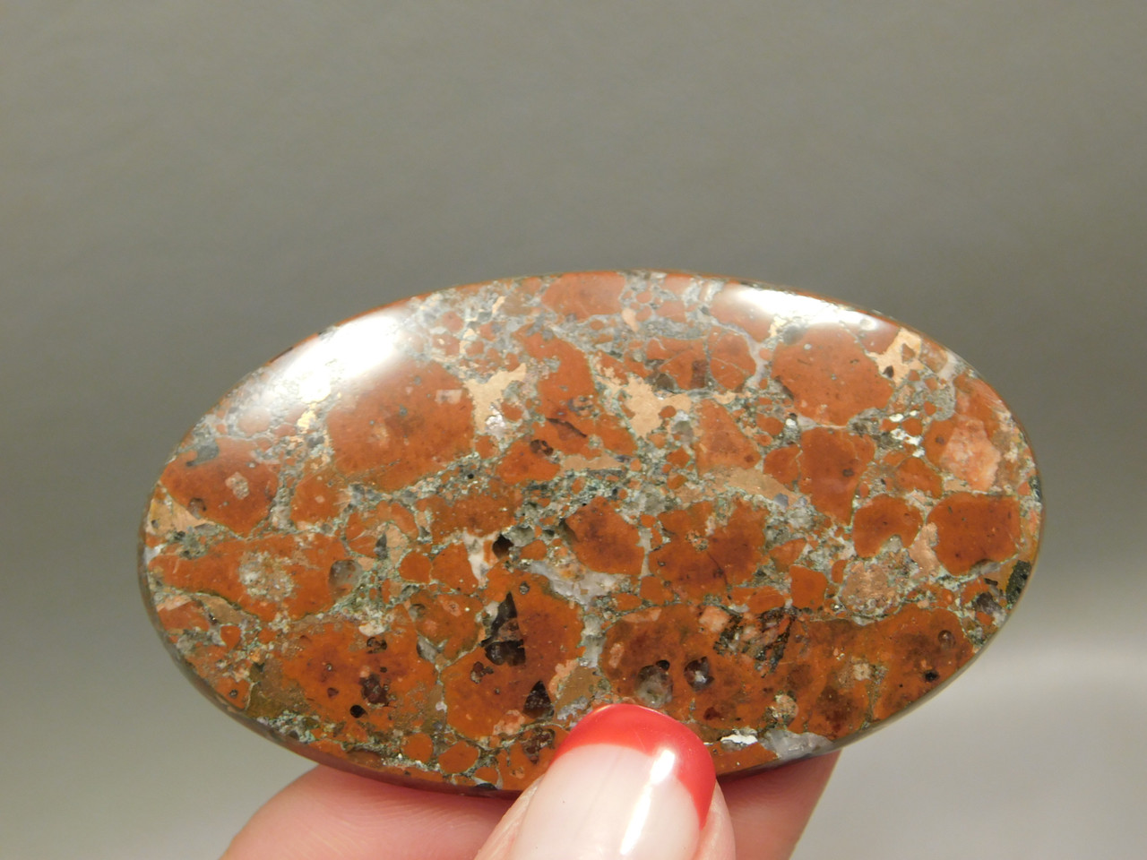 Large Stone Cabochon Copper Rose Native Kingston Conglomerate #8