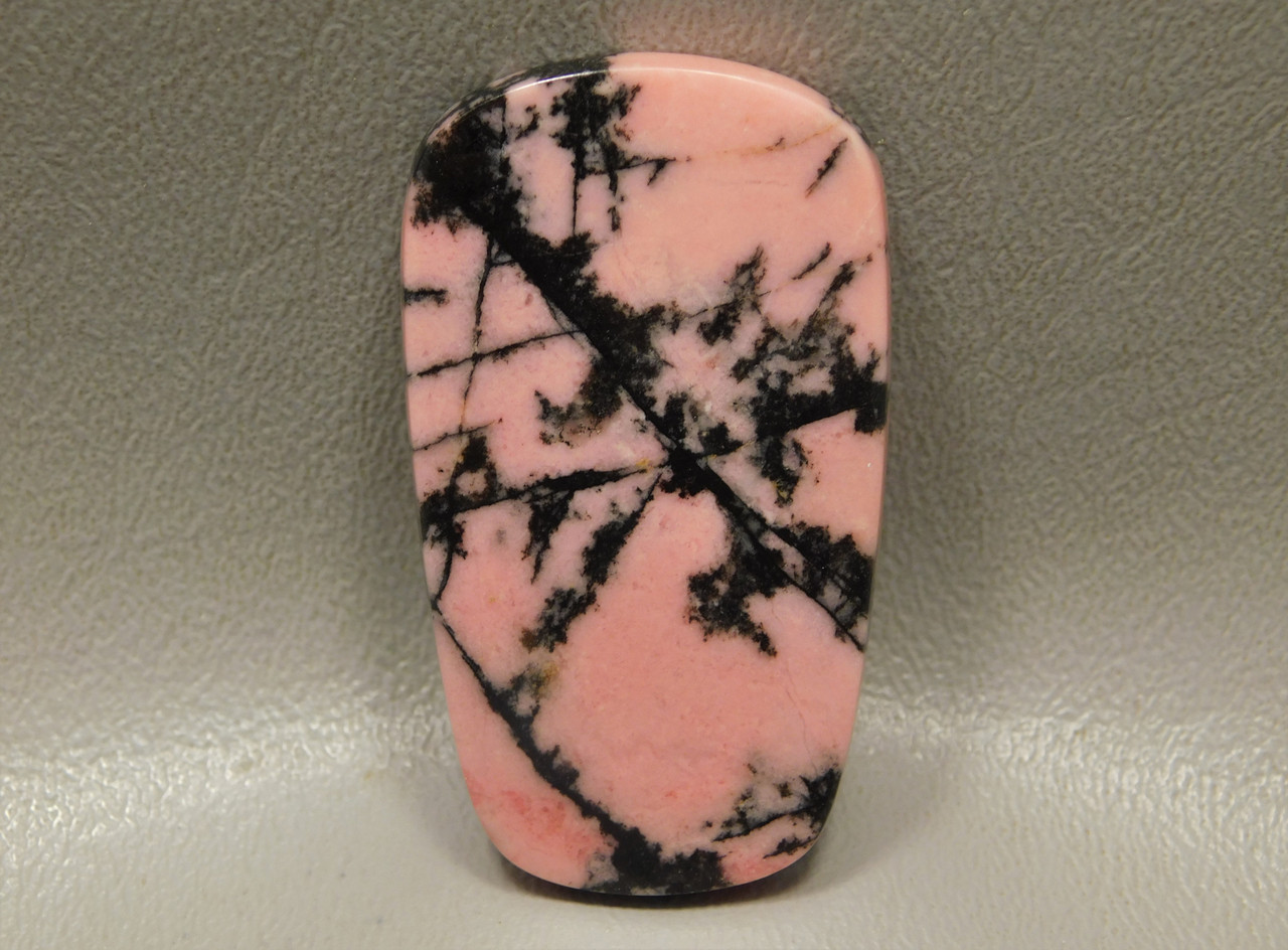 Cabochon Rhodonite Pink Black Large Ladder Stone Australia #19