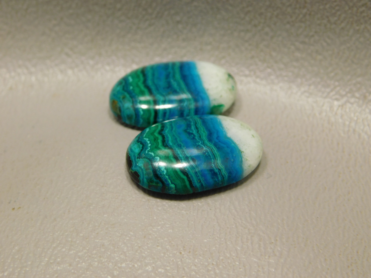 Chrysocolla Malachite Ovals Stones Blue Green White Cabochons #20
