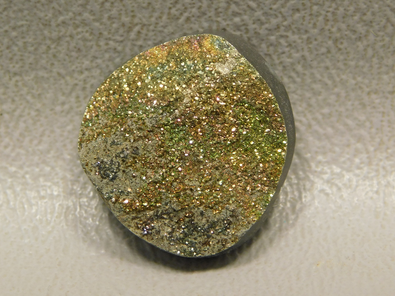 Rainbow Pyrite Small Stone Cabochon Custom Cut 18 mm Round #11