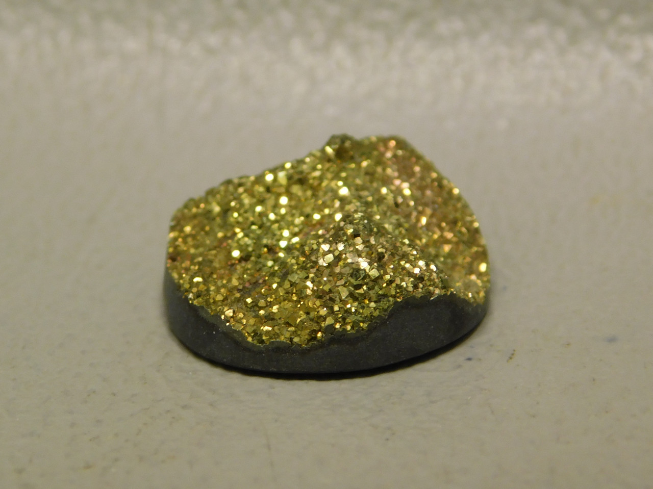 Druse Pyrite Small Stone Drusy Cabochon Custom Cut 14 mm Round #12