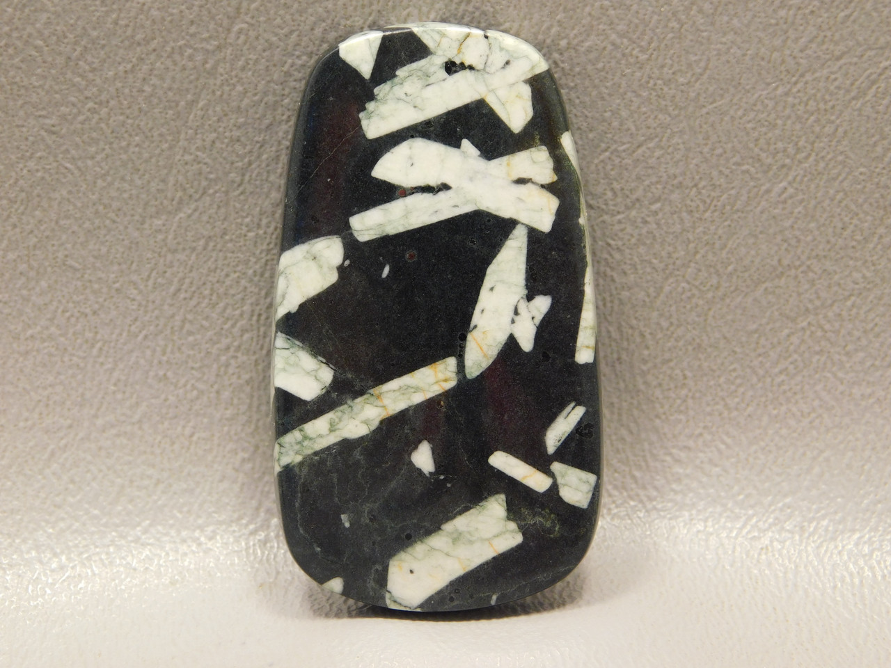 Chinese Writing Rock Cabochon Stone Ladder Shaped Gemstone #1