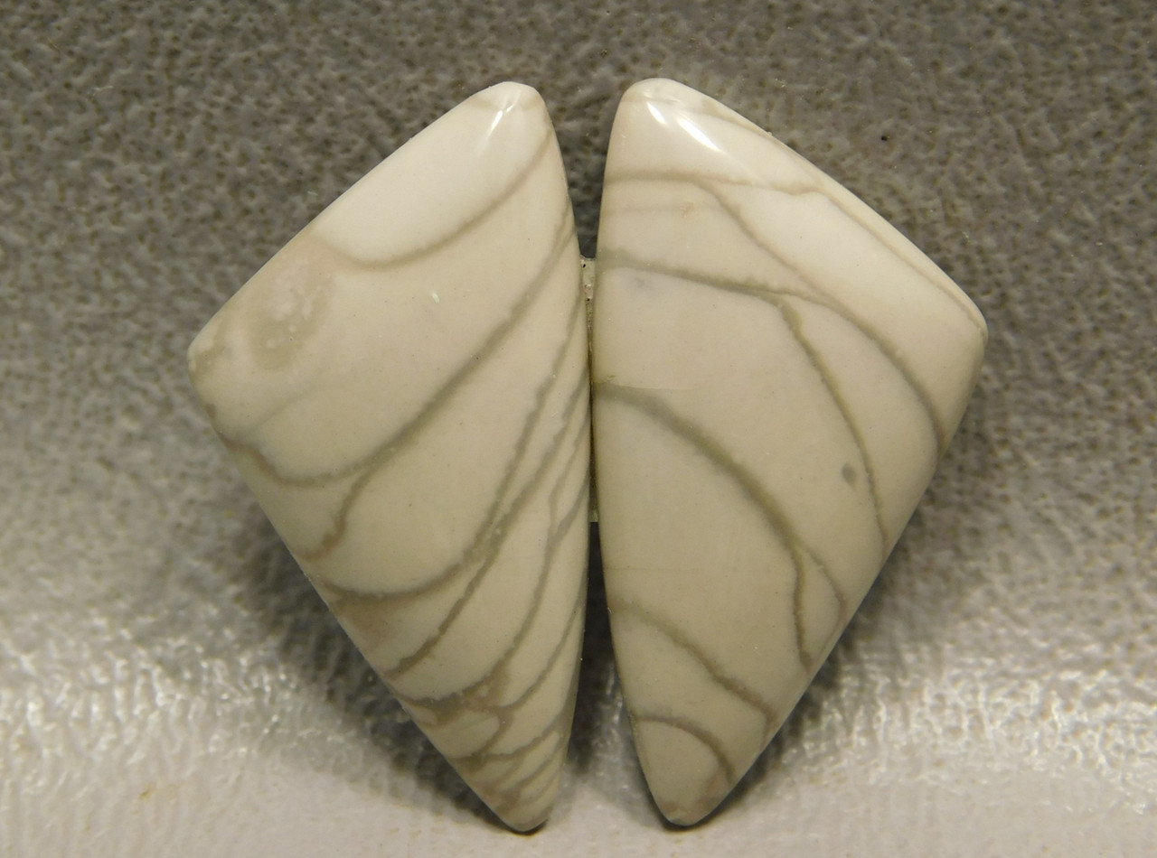 Earring Cabochons Willow Creek Jasper Matched Pair Triangle Stones #10