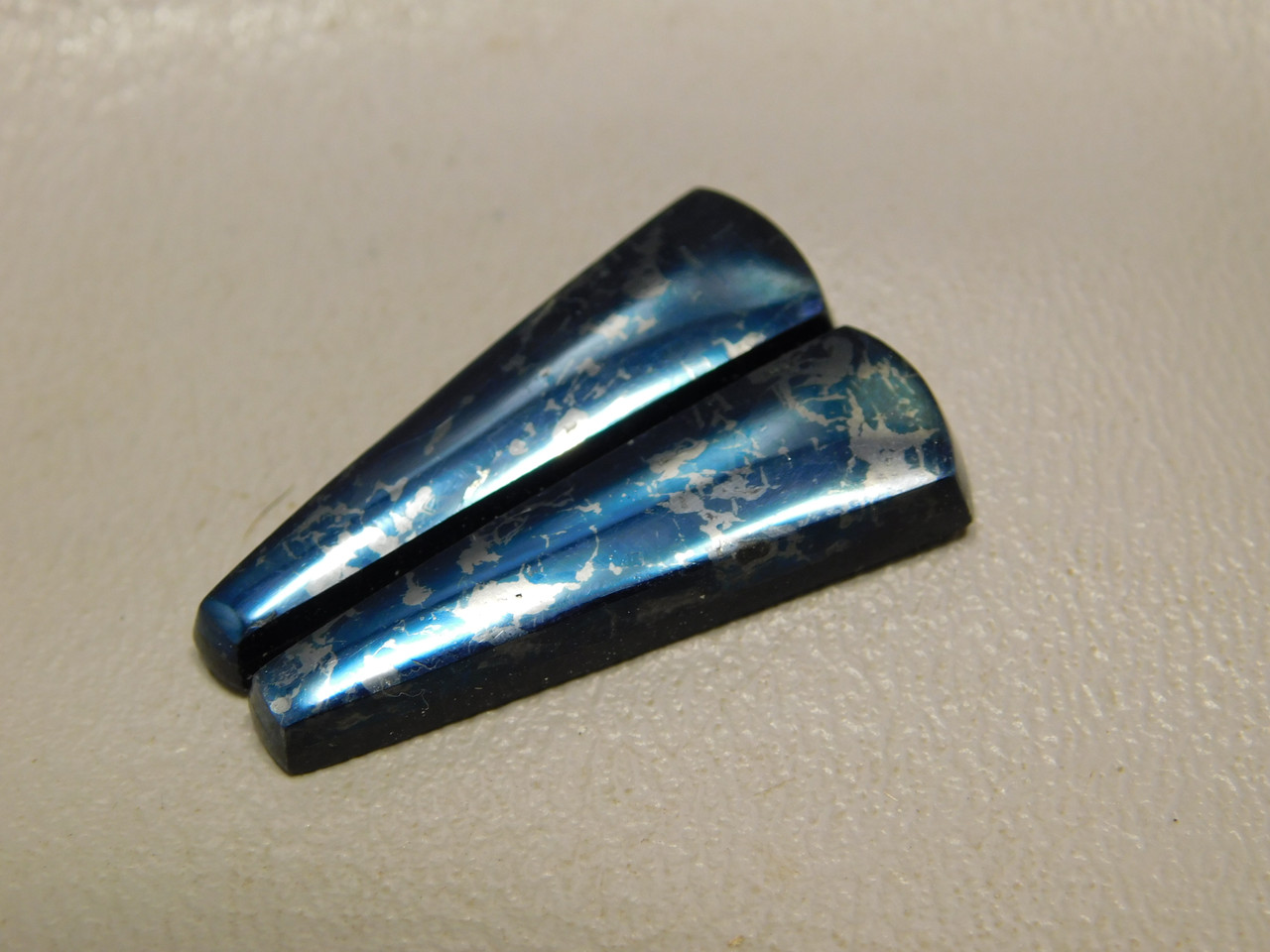 Covellite Metallic Blue Pyrite Cabochon Stones Matched Pairs #26