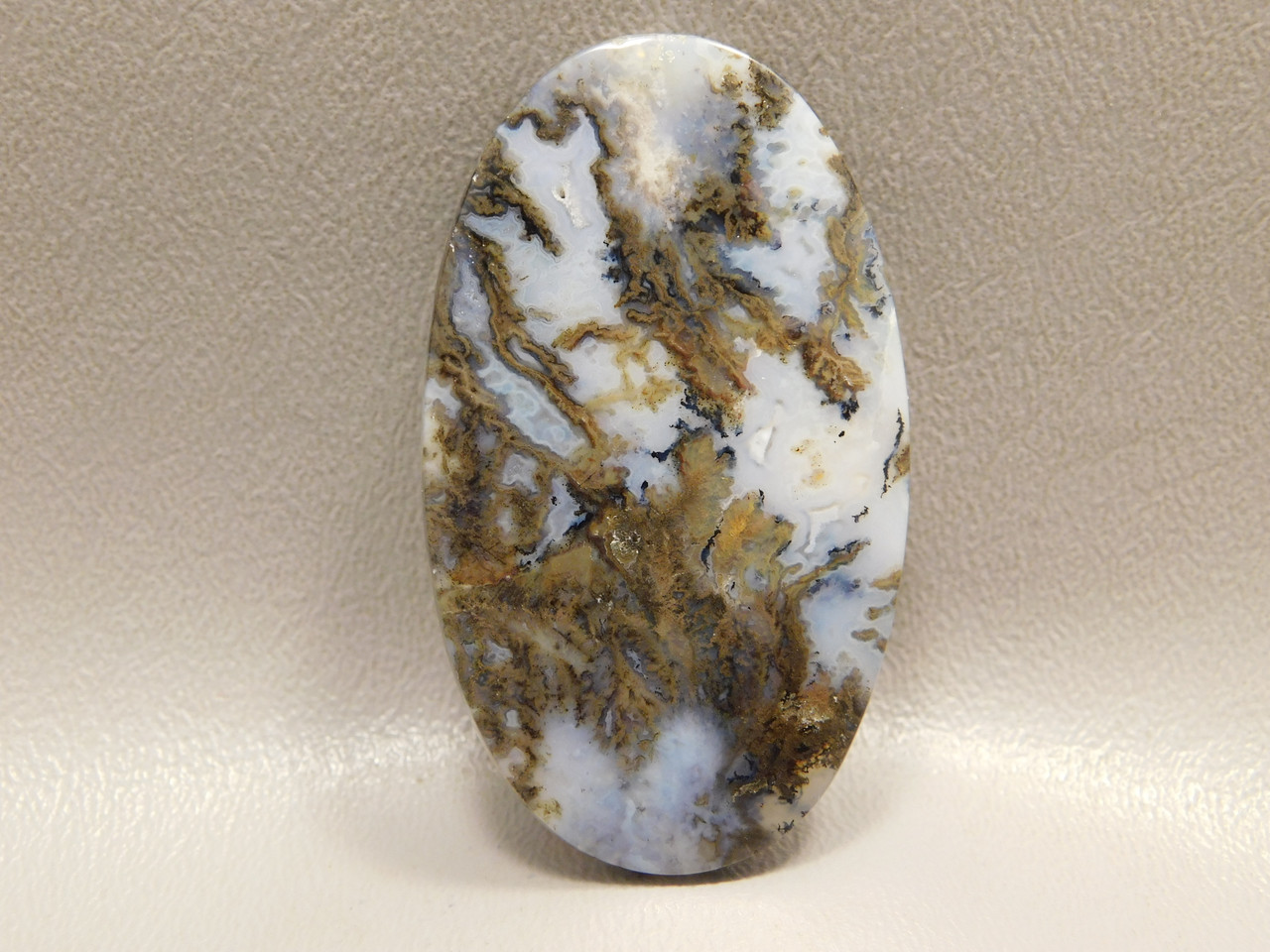 Bella Marie Plume Agate with Natural Top Cabochon