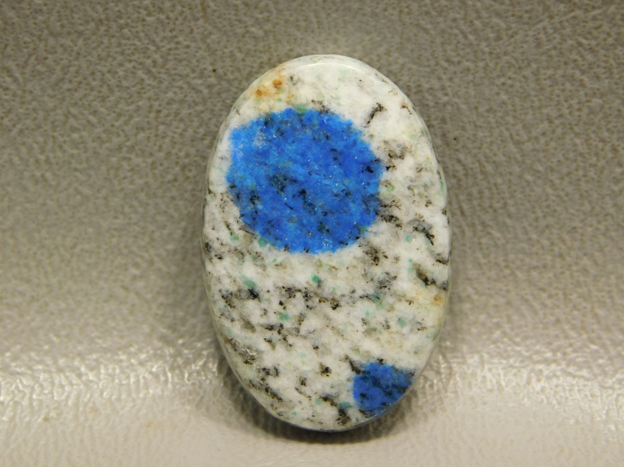 K2 Azurite Granite Jasper Cabochon Blue Dot Natural Stone #2