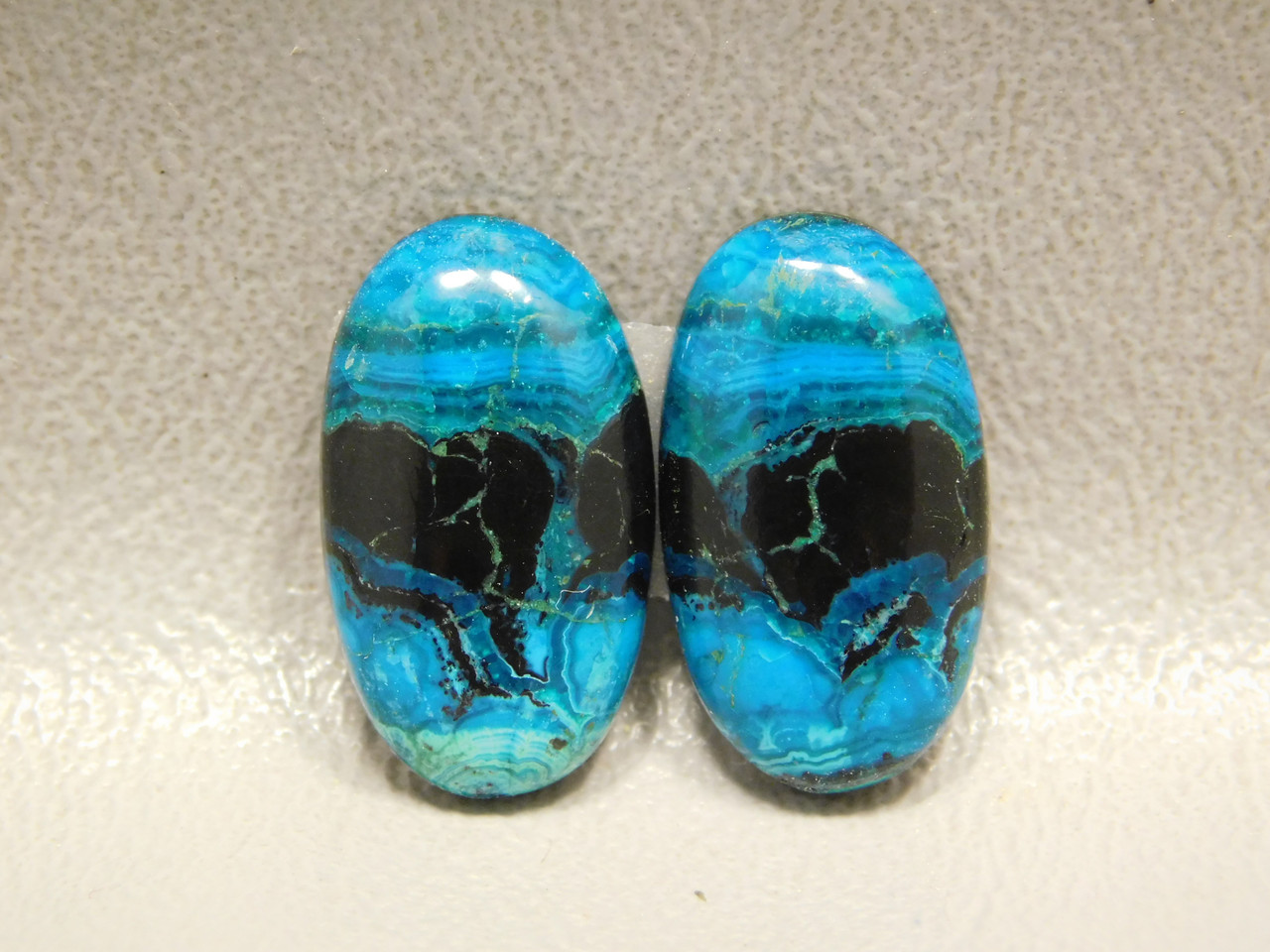 Chrysocolla Malachite Blue Black Oval Stones Cabochons Arizona #35