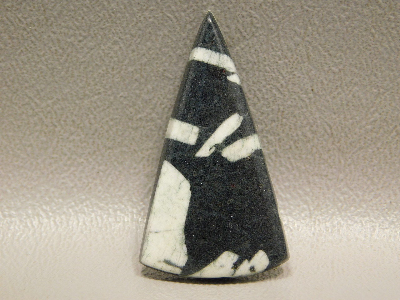 Chinese Writing Rock Cabochon Triangle California Jewelry Stone #12