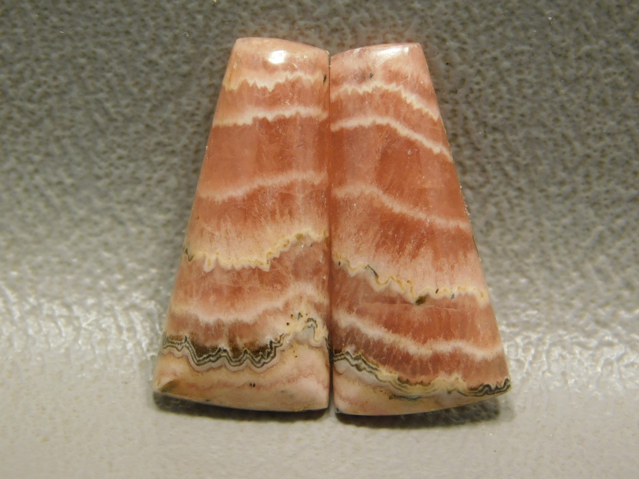 Cabochon Stones Pink Rhodochrosite Matched Pairs  for Jewelry #8