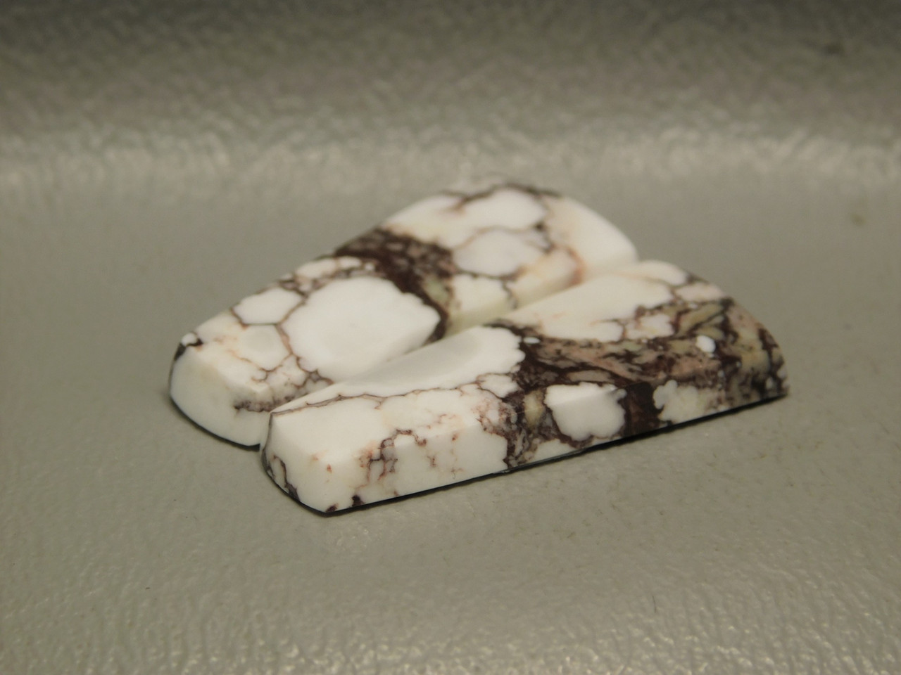 Appaloosa Stone Matched Cabochons Magnesite White Pairs #27