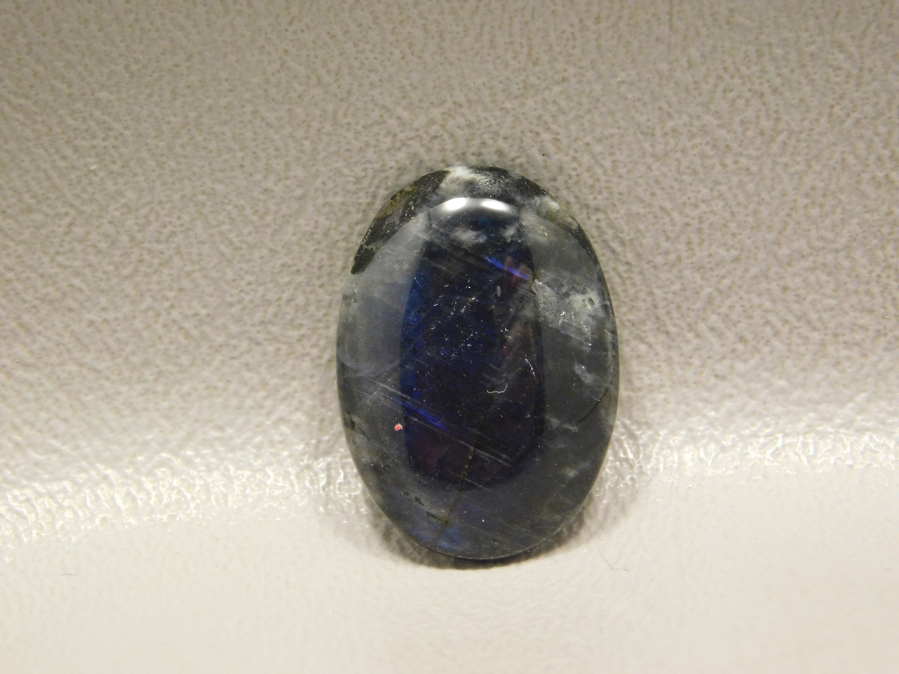 Spectrolite Cabochon Semi Precious Blue Iridescent Oval Stone #5