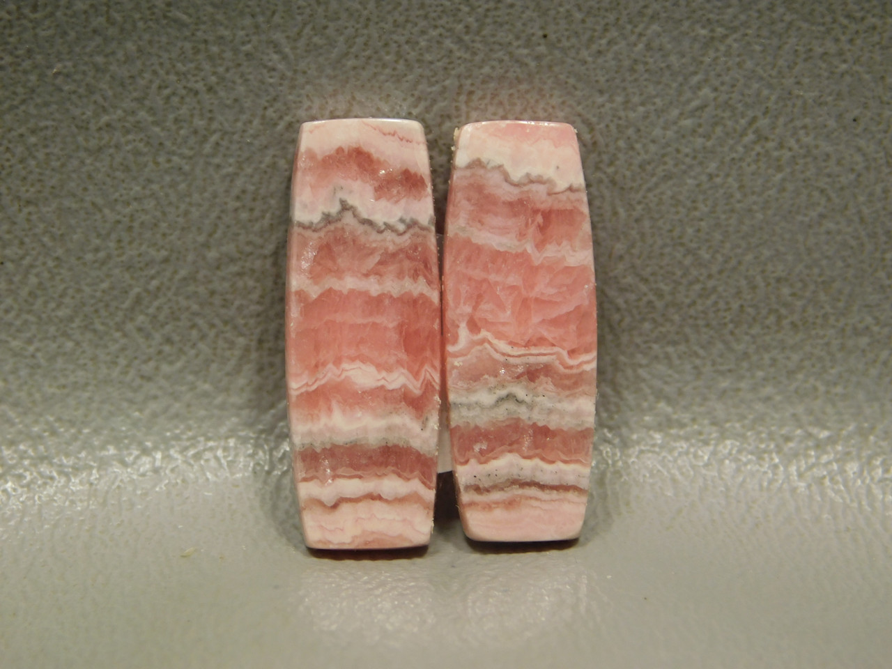 Pink Cabochons Rectangles Stones Rhodochrosite Matched Pair #16
