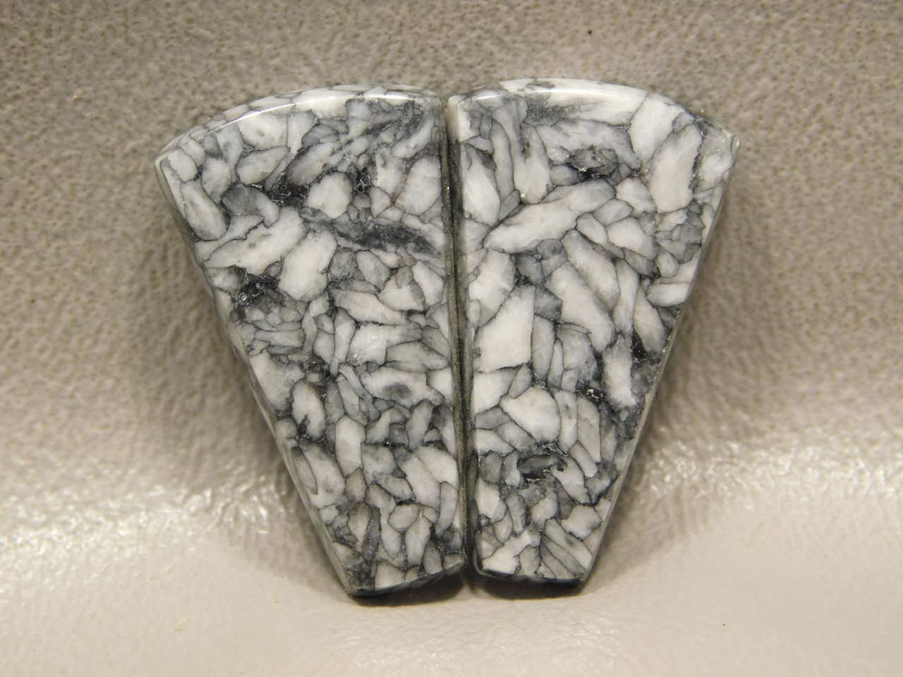 Pinolith Pinolite Austria Matched Pair Stone Designer Cabochons #6
