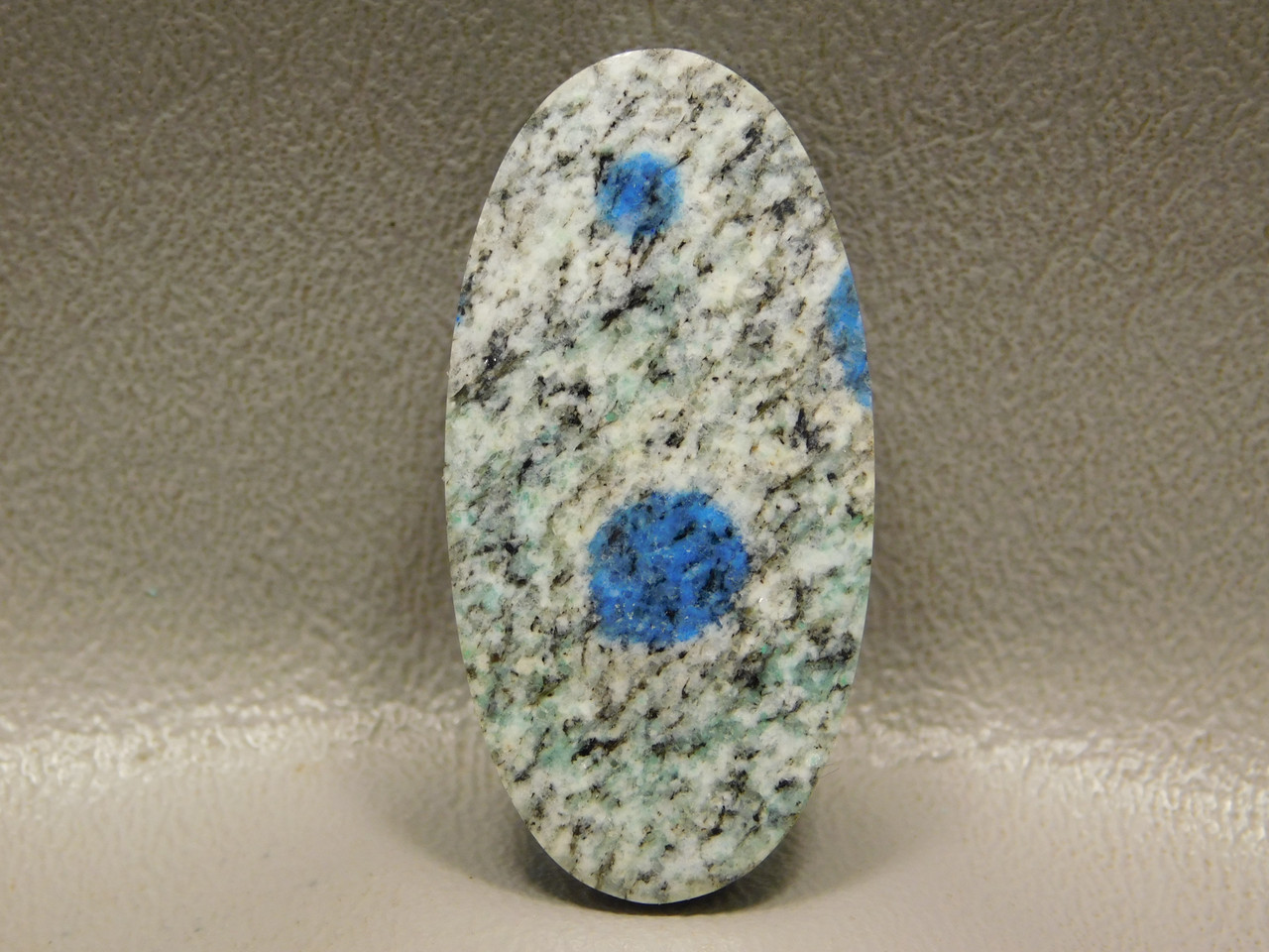 Focal Point Drilled Bead Pendant K2 Azurite Granite Blue Spotted #2