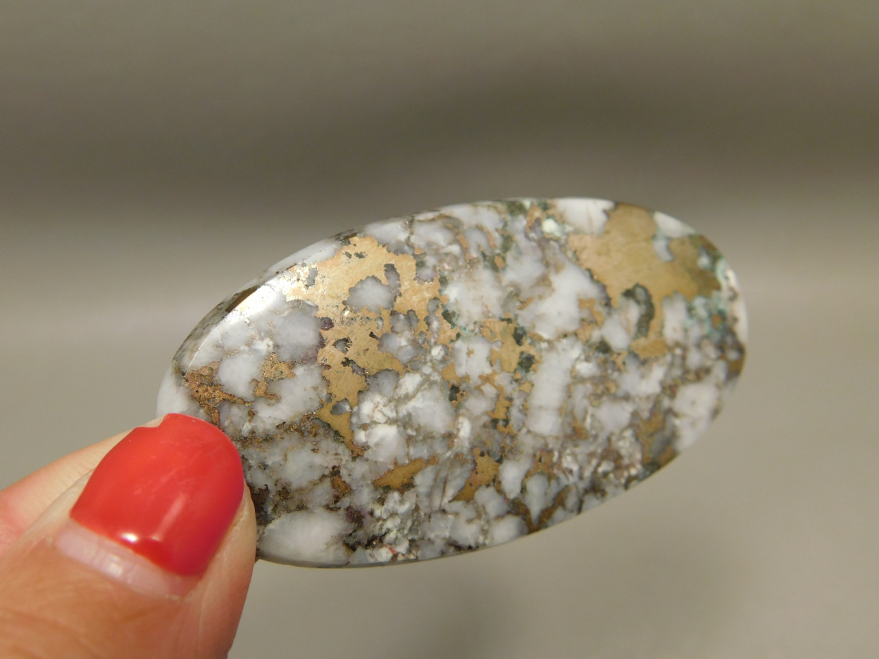 Cabochons Snowflake Mohawkite Large Oval Stone #23