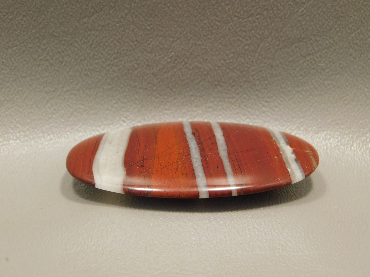 Red White Striped Jasper Cabochon Loose Stone for Jewelry Making #7