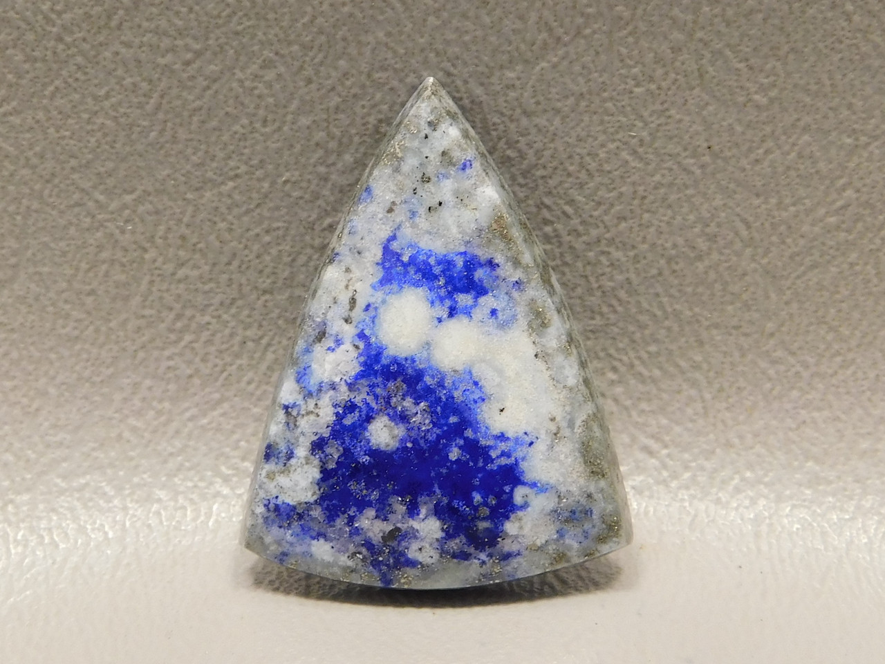 Natural Lapis Lazuli Oval Stone Blue Gold Pyrite Triangle Cabochon #11