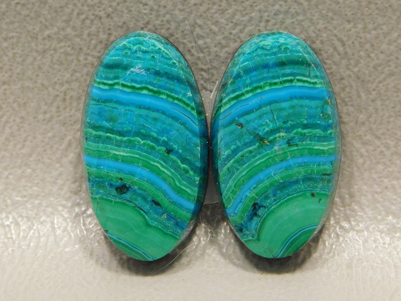 Chrysocolla Malachite Matched Pairs Stones Cabochons #28