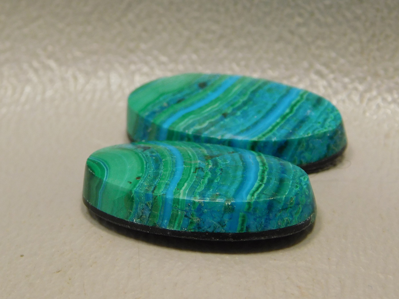 Chrysocolla Malachite Matched Pairs Stones Cabochons #28